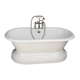 Barclay - Tub Kit 61''CI,Dbl Roll Top w/ Base,Filler,Supplies,Drain-PN - Polished Nickel