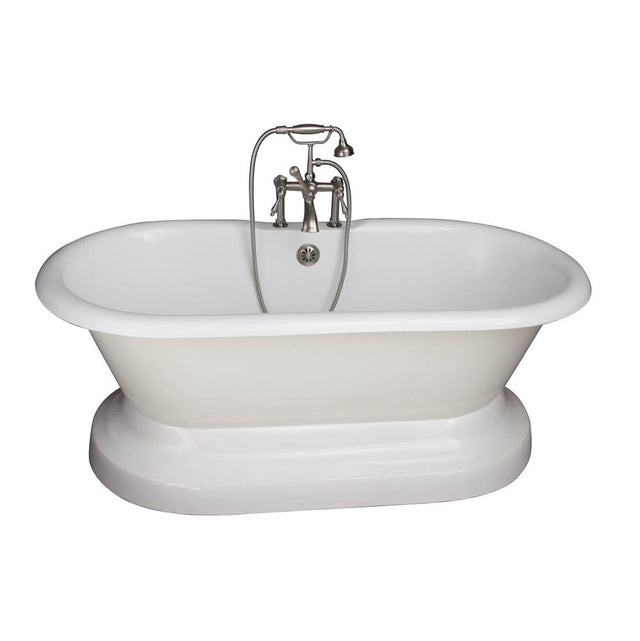 Barclay - Tub Kit 61''CI,Dbl Roll Top w/ Base,Filler,Supplies,Drain-SN