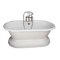 Barclay - Tub Kit 61''CI,Dbl Roll Top w/ Base,Filler,Supplies,Drain-SN