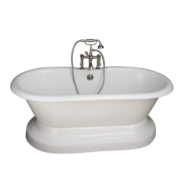 Barclay - Tub Kit 61''CI,Dbl Roll Top w/ Base,Filler,Supplies,Drain-SN