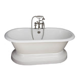 Barclay - Tub Kit 61''CI,Dbl Roll Top w/ Base,Filler,Supplies,Drain-SN