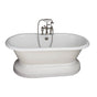 Barclay - Tub Kit 61''CI,Dbl Roll Top w/ Base,Filler,Supplies,Drain-SN