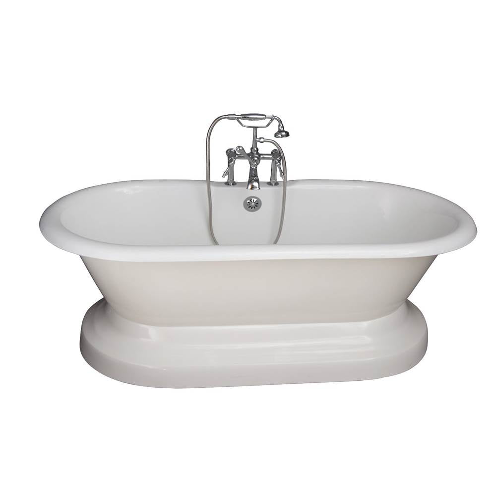 Barclay - Tub Kit 67'' CI Dbl Roll Top Base,Filler,Supplies,Drain-Chr - Polished Chrome