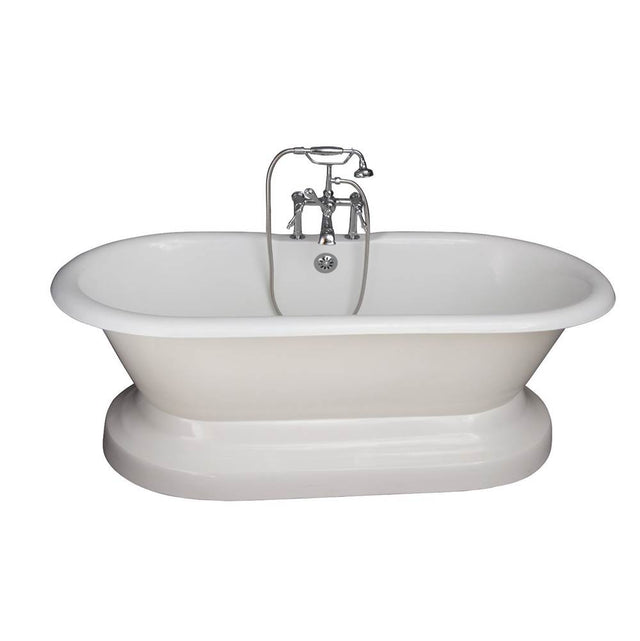 Barclay - Tub Kit 67'' CI Dbl Roll Top Base,Filler,Supplies,Drain-Chr - Polished Chrome