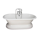 Barclay - Tub Kit 67'' CI Dbl Roll Top Base,Filler,Supplies,Drain-Chr - Polished Chrome