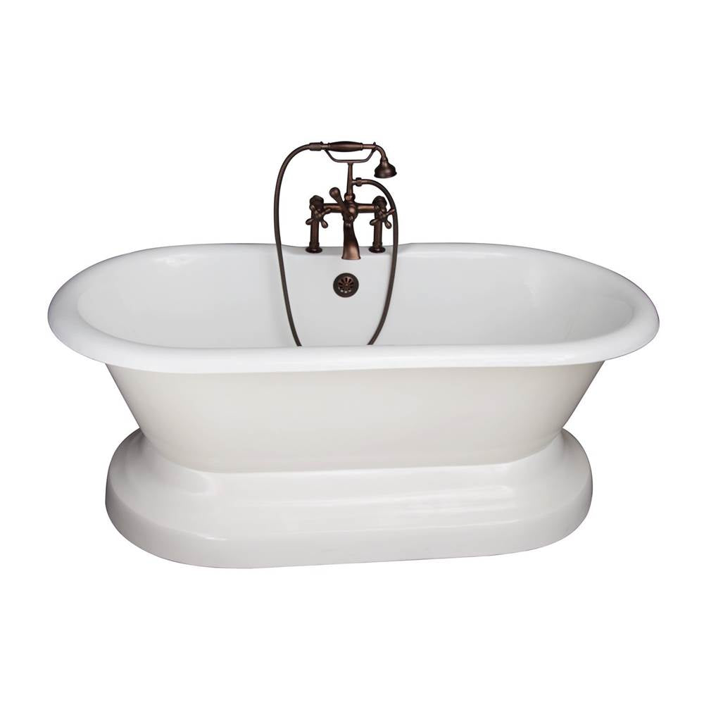 Barclay - Tub Kit 67'' CI Dbl Roll Top Base,Filler,Supplies,Drain-ORB - Oil Rubbed Bronze