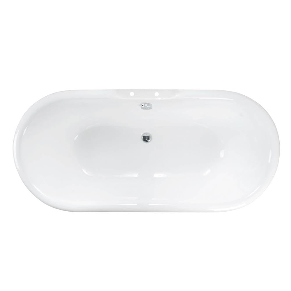 Tub Kit 67'' CI Dbl Roll Top Base,Filler,Supplies,Drain-Chr