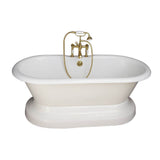 Barclay - Tub Kit 67'' CI Dbl Roll Top Base,Filler,Supplies,Drain-PB - Polished Brass