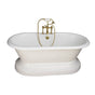 Barclay - Tub Kit 67'' CI Dbl Roll Top Base,Filler,Supplies,Drain-PB - Polished Brass