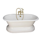 Barclay - Tub Kit 67'' CI Dbl Roll Top Base,Filler,Supplies,Drain-PB - Polished Brass