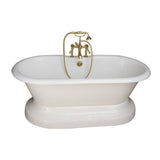 Barclay - Tub Kit 67'' CI Dbl Roll Top Base,Filler,Supplies,Drain-PB - Polished Brass