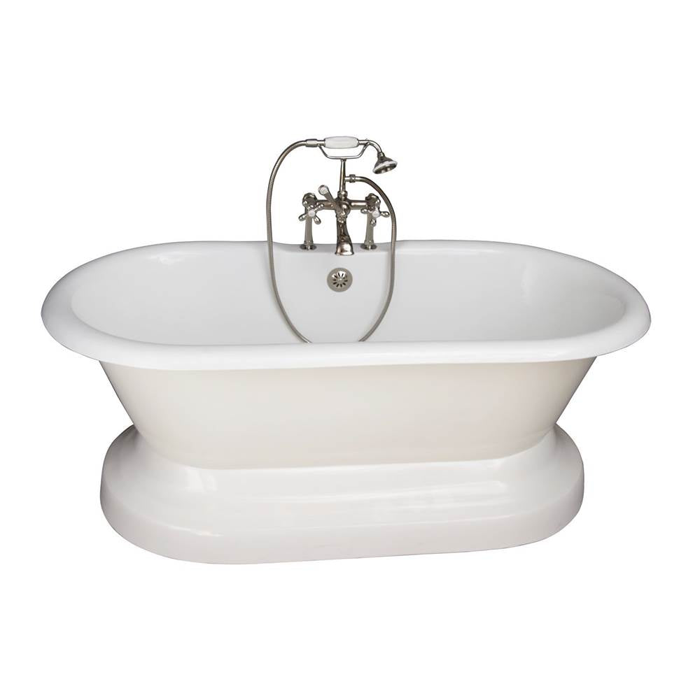 Barclay - Tub Kit 67'' CI Dbl Roll Top Base,Filler,Supplies,Drain-PN - Polished Nickel
