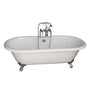 Barclay - Tub Kit 67'' CI Dbl Roll Top Filler, Supplies, Drain-Chrome - Polished Chrome