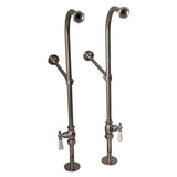 Tub Kit 67'' CI Dbl Roll Top Filler, Supplies, Drain-BrNkl