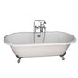 Barclay - Tub Kit 61'',CI Double Roll Top Filler,Supplies,Drain-Chrome - Polished Chrome