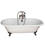 Barclay - Tub Kit 61''CI,Double Roll Top Filler,Supplies,Drain-ORB - Oil Rubbed Bronze