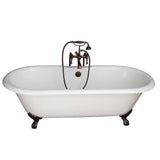 Barclay - Tub Kit 61''CI,Double Roll Top Filler,Supplies,Drain-ORB - Oil Rubbed Bronze