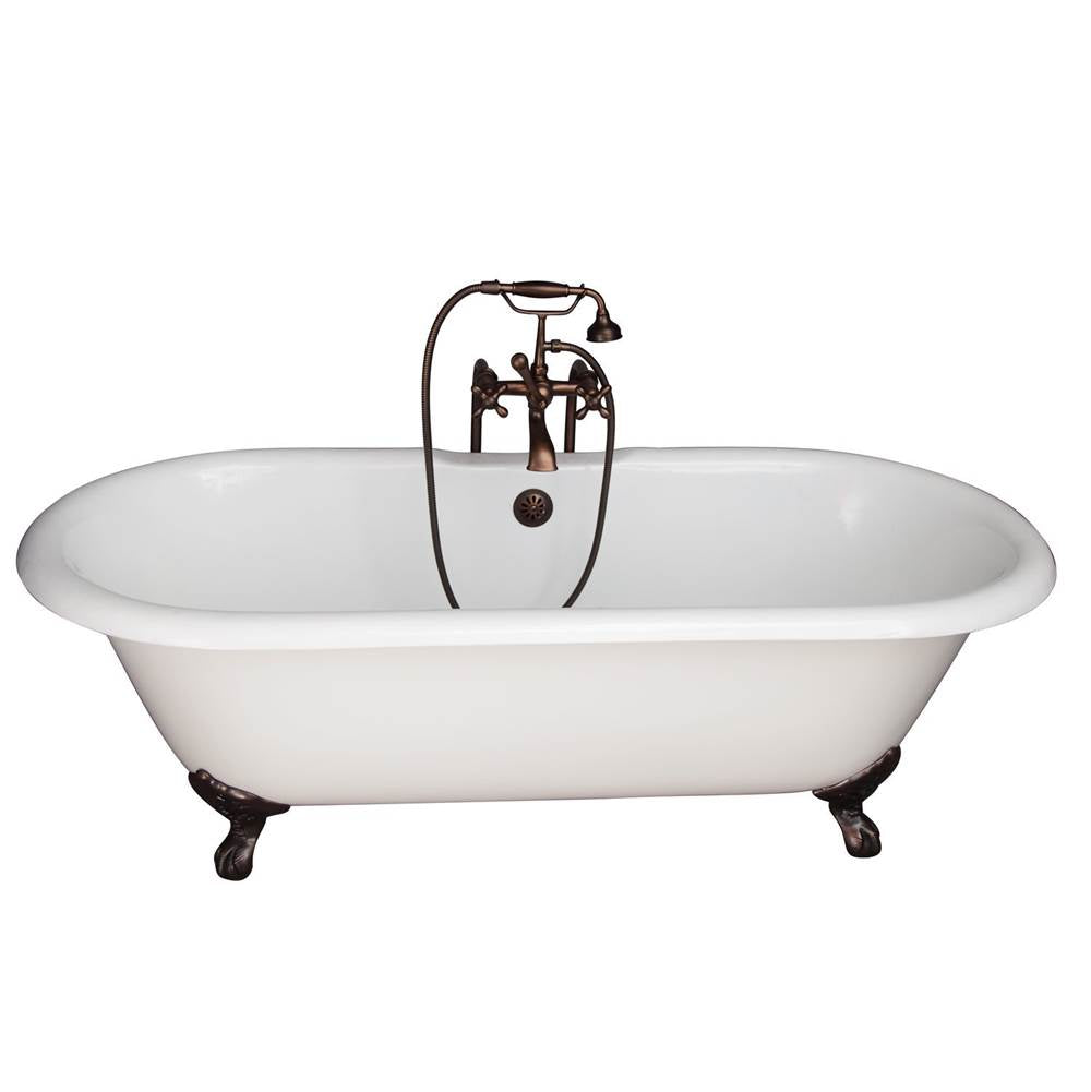Barclay - Tub Kit 61''CI,Double Roll Top Filler,Supplies,Drain-ORB - Oil Rubbed Bronze