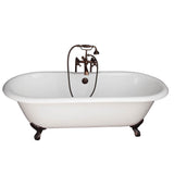 Barclay - Tub Kit 61''CI,Double Roll Top Filler,Supplies,Drain-ORB - Oil Rubbed Bronze