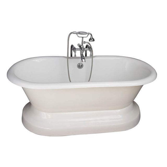 Barclay - Tub Kit 61''CI,Dbl Roll Top w/ Base,Filler,Supplies,Drian-CP - Polished Chrome