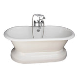Barclay - Tub Kit 61''CI,Dbl Roll Top w/ Base,Filler,Supplies,Drian-CP - Polished Chrome
