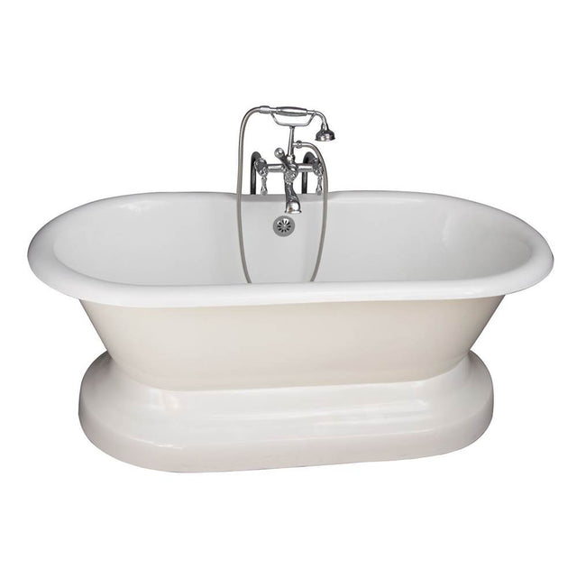 Barclay - Tub Kit 61''CI,Dbl Roll Top w/ Base,Filler,Supplies,Drian-CP - Polished Chrome