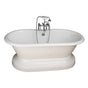 Barclay - Tub Kit 61''CI,Dbl Roll Top w/ Base,Filler,Supplies,Drian-CP - Polished Chrome