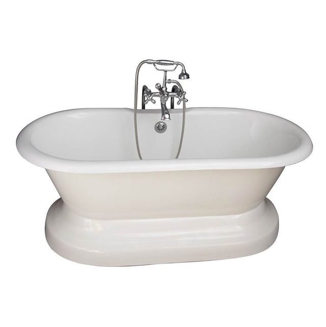 Barclay - Tub Kit 61''CI,Dbl Roll Top w/ Base,Filler,Supplies,Drian-CP - Polished Chrome