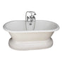 Barclay - Tub Kit 61''CI,Dbl Roll Top w/ Base,Filler,Supplies,Drian-CP - Polished Chrome