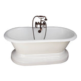 Barclay - Tub Kit 61''CI,Dbl Roll Top w/ Base,Filler,Supplies,Drain-ORB - Oil Rubbed Bronze