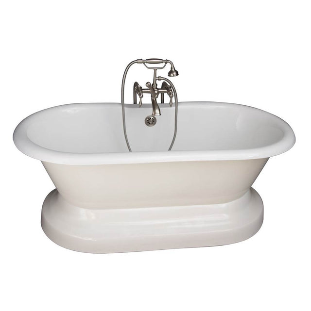Barclay - Tub Kit 61''CI,Dbl Roll Top w/ Base,Filler,Supplies,Drain-SN