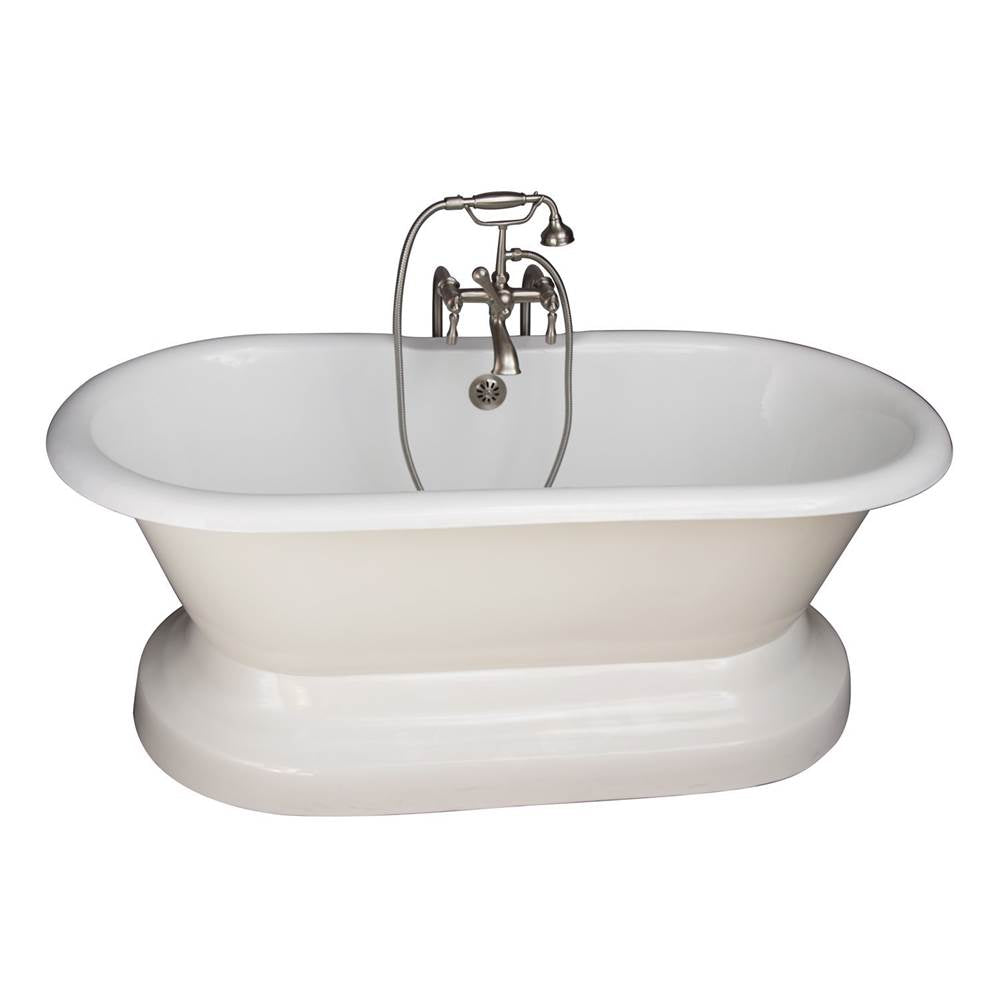 Barclay - Tub Kit 61''CI,Dbl Roll Top w/ Base,Filler,Supplies,Drain-SN