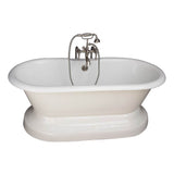 Barclay - Tub Kit 61''CI,Dbl Roll Top w/ Base,Filler,Supplies,Drain-SN