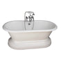 Barclay - Tub Kit 67'' CI Dbl Roll Top Base,Filler,Supplies,Drain-Chr - Polished Chrome