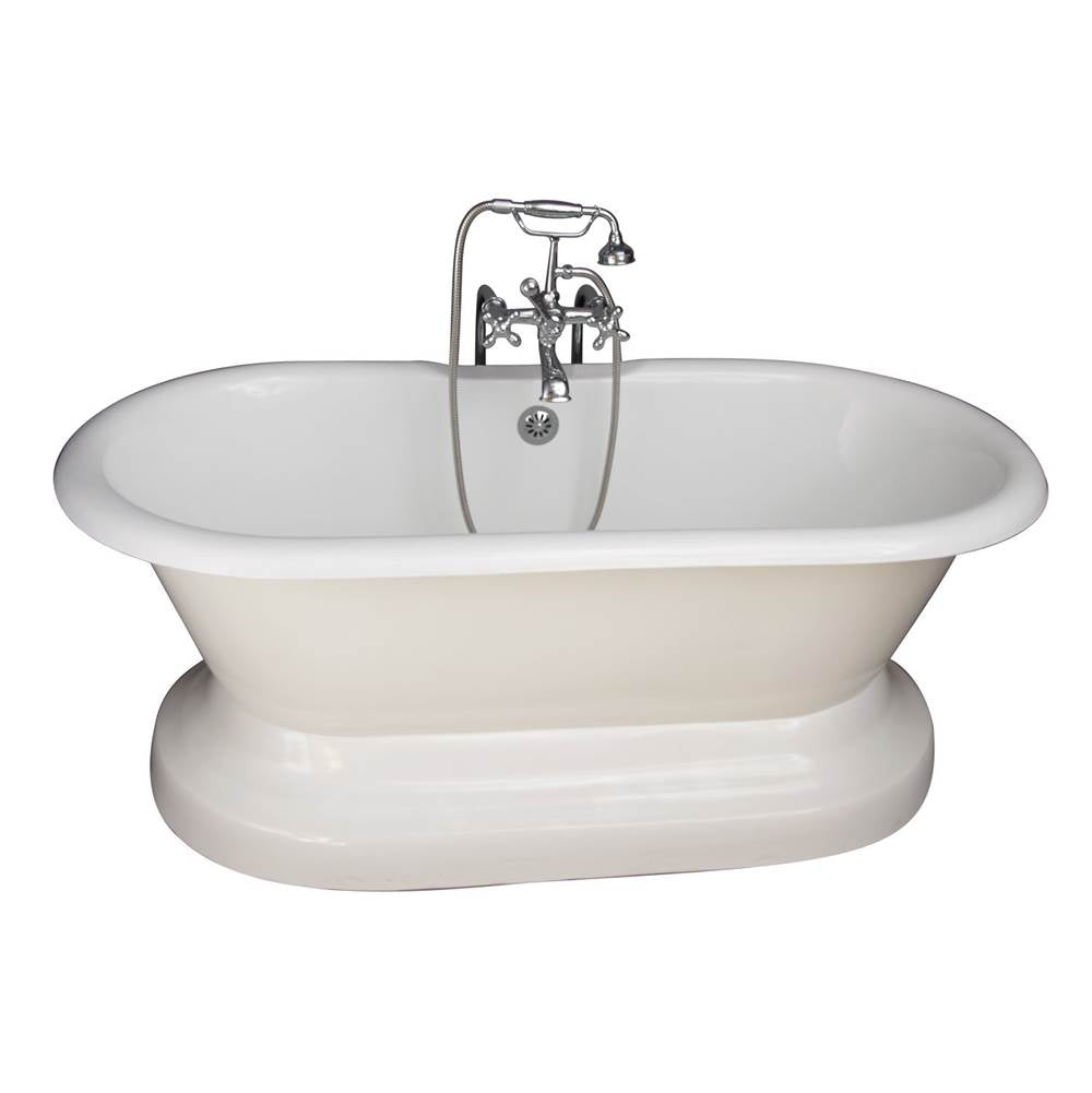 Barclay - Tub Kit 67'' CI Dbl Roll Top Base,Filler,Supplies,Drain-Chr - Polished Chrome