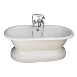 Barclay - Tub Kit 67'' CI Dbl Roll Top Base,Filler,Supplies,Drain-Chr - Polished Chrome