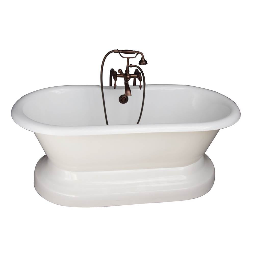 Barclay - Tub Kit 67'' CI Dbl Roll Top Base,Filler,Supplies,Drain-ORB - Oil Rubbed Bronze