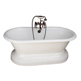 Barclay - Tub Kit 67'' CI Dbl Roll Top Base,Filler,Supplies,Drain-ORB - Oil Rubbed Bronze