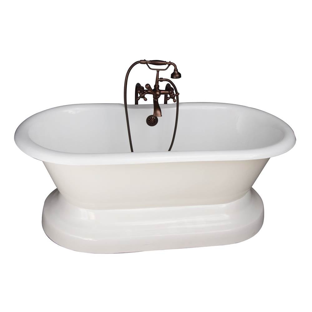 Barclay - Tub Kit 67'' CI Dbl Roll Top Base,Filler,Supplies,Drain-ORB - Oil Rubbed Bronze