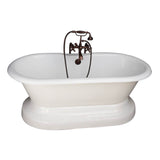 Barclay - Tub Kit 67'' CI Dbl Roll Top Base,Filler,Supplies,Drain-ORB - Oil Rubbed Bronze