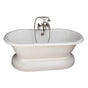 Barclay - Tub Kit 67'' CI Dbl Roll Top Base,Filler,Supplies,Drain-SN