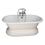 Barclay - Tub Kit 67'' CI Dbl Roll Top Base,Filler,Supplies,Drain-SN