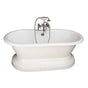 Barclay - Tub Kit 67'' CI Dbl Roll Top Base,Filler,Supplies,Drain-SN