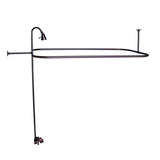 Tub Kit 60'' CI Roll Top,Shower Unit, Supplies, Drain-ORB