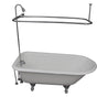 Barclay - Tub Kit 60'' CI Roll Top,Shower Unit, Supplies, Drain-ORB - Oil Rubbed Bronze