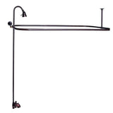 Tub Kit 60'' CI Roll Top,Shower Unit, Supplies, Drain-ORB