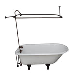 Barclay - Tub Kit 60'' CI Roll Top,Shower Unit, Supplies, Drain-ORB - Oil Rubbed Bronze