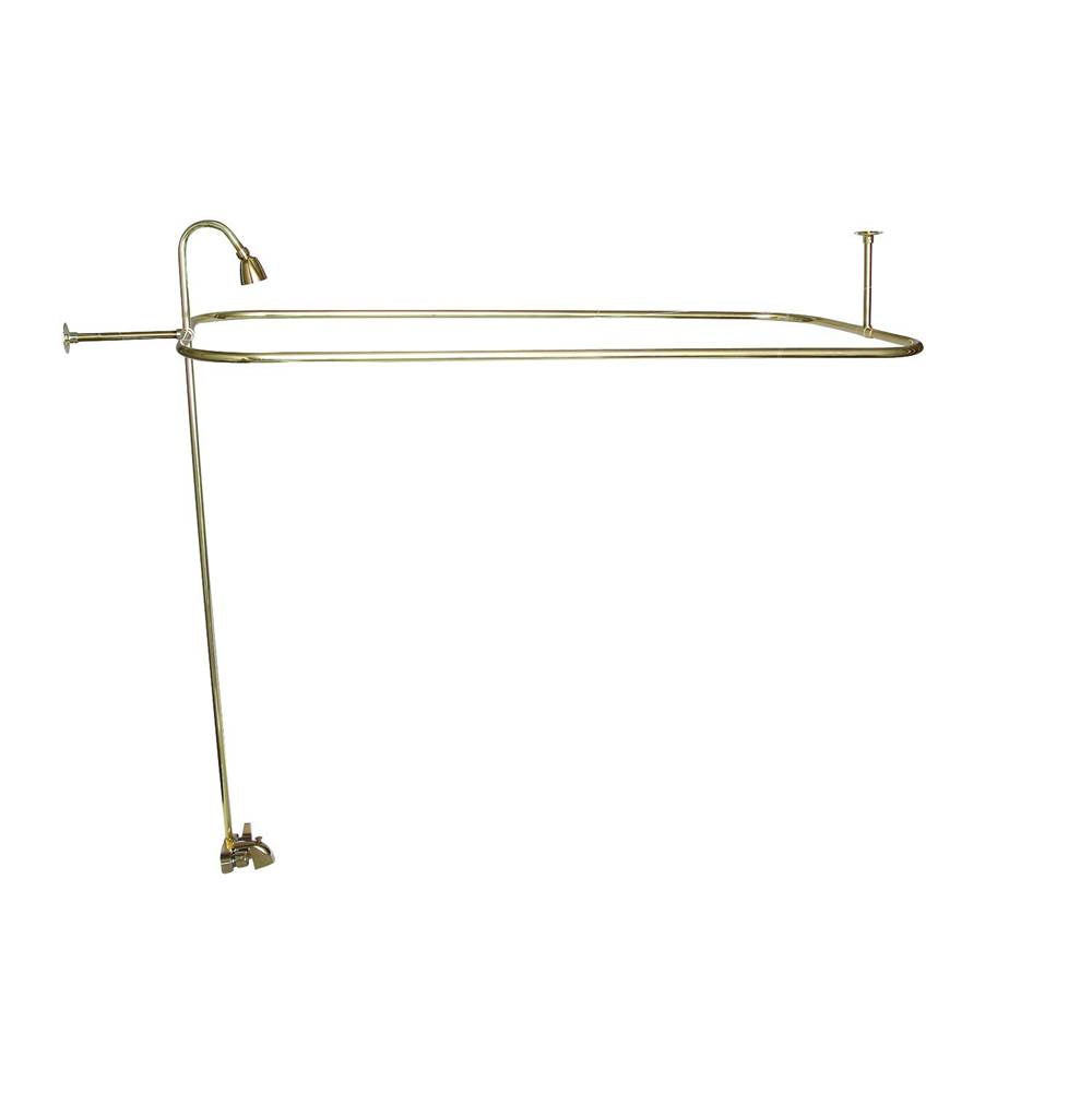 Tub Kit 60'' CI Roll Top,Shower Unit, Supplies, Drain-PB