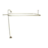 Tub Kit 60'' CI Roll Top,Shower Unit, Supplies, Drain-PB