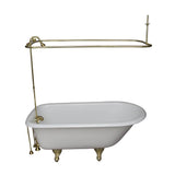 Barclay - Tub Kit 60'' CI Roll Top,Shower Unit, Supplies, Drain-PB - Polished Brass